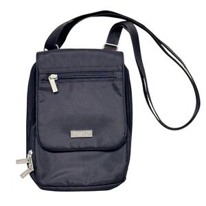 Baggallini Small Black Crossbody Bag Lots of‎ Pockets 9" x 6" x 2" Adjustable